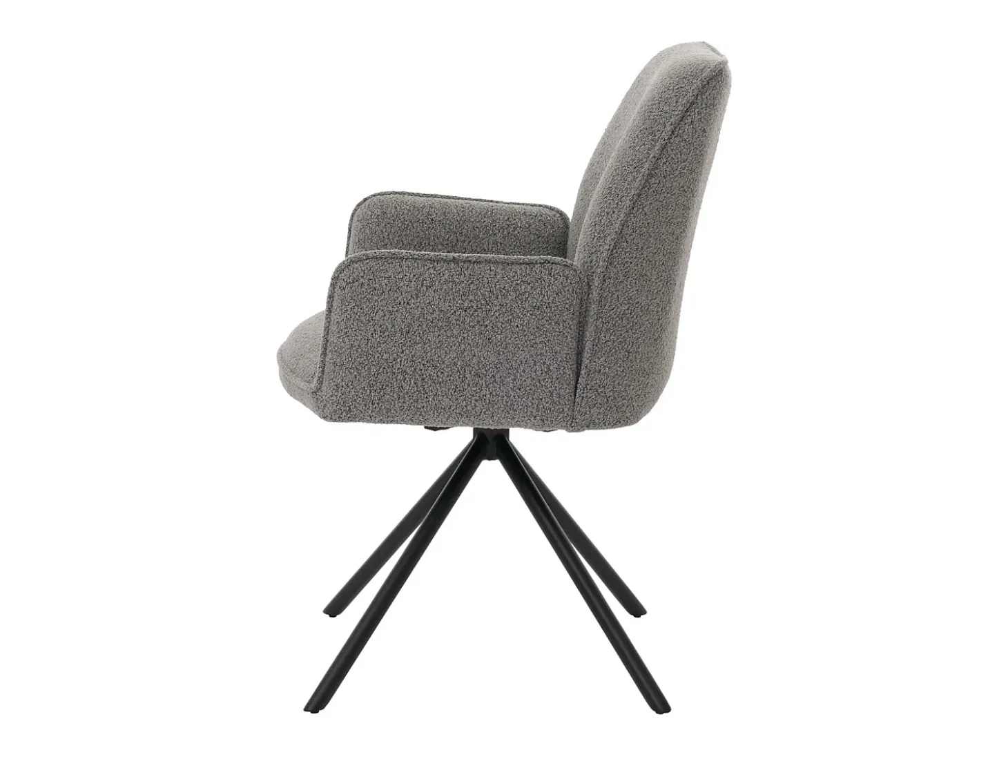 Silla de comedor MCW-G67 Bouclé, gris claro