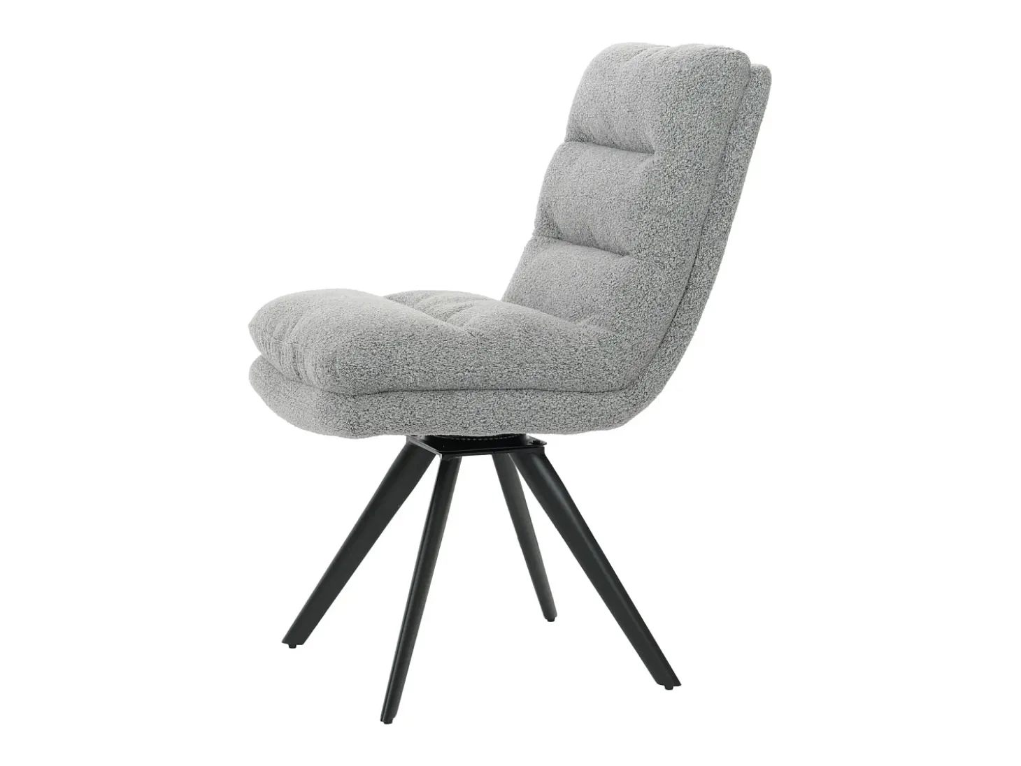 Silla de comedor MCW-G66 Bouclé, gris claro