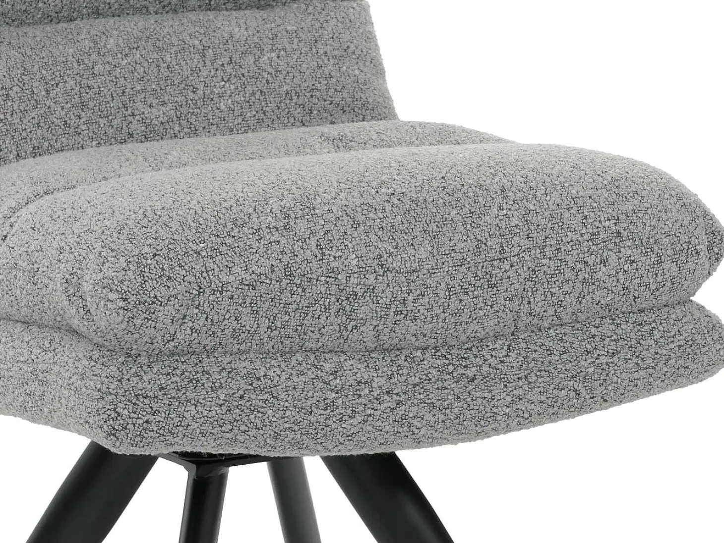 Silla de comedor MCW-G66 Bouclé, gris claro