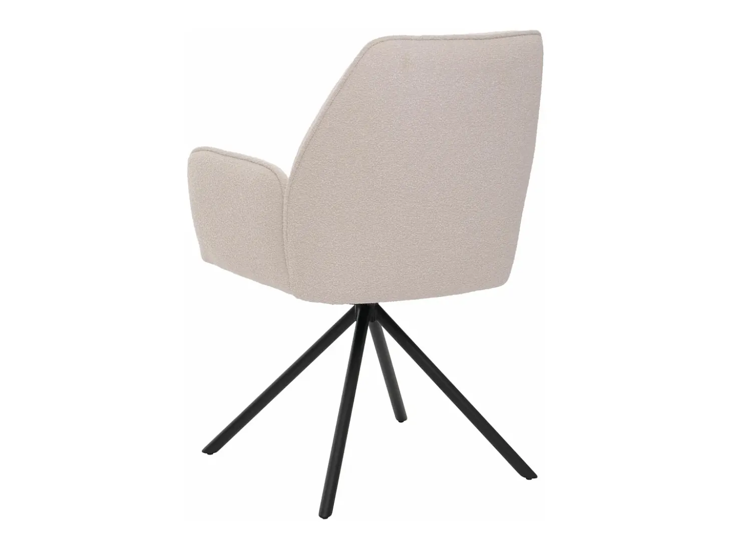 Silla de comedor MCW-G67 Bouclé (set de 6), color crema