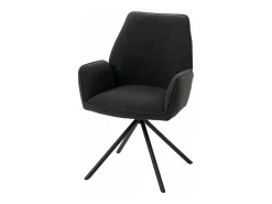 Silla de comedor MCW-G67 Bouclé, gris oscuro