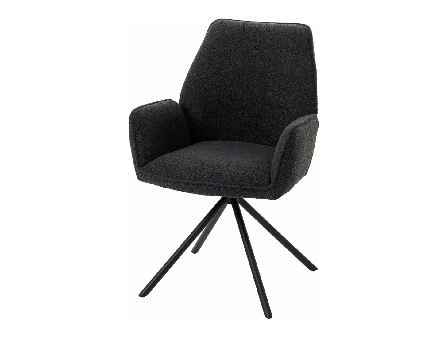 Silla de comedor MCW-G67 Bouclé, gris oscuro