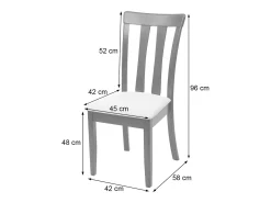 Silla de comedor MCW-G46 (juego de 2), estructura color natural, naranja