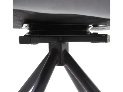 Silla de comedor MCW-G67 (juego de 6), gris oscuro, patas negras