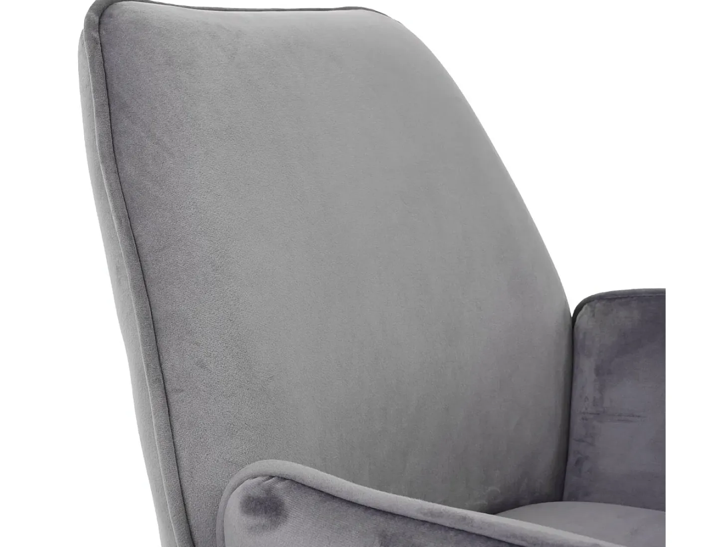 Silla de comedor MCW-G67 (juego de 6), gris oscuro, patas negras