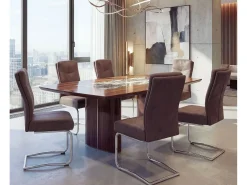 Silla de comedor MCW-G56 (juego de 6), marrón
