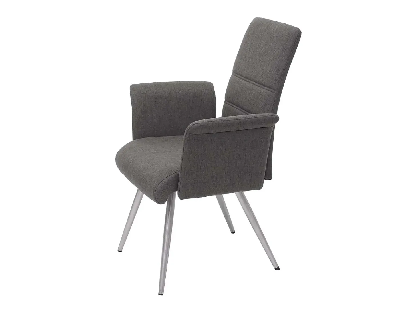 Silla de comedor MCW-G55 (juego de 6), gris-marrón