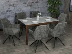 Silla de comedor MCW-G67 (juego de 6), gris oscuro