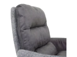 Silla de comedor MCW-G66 (juego de 6), gris claro, con reposabrazos