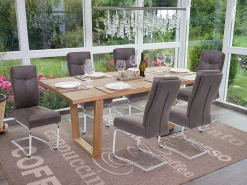 Silla de comedor MCW-G56 (juego de 6), gris
