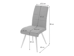Silla de comedor MCW-G55 (set de 2), azul-verde