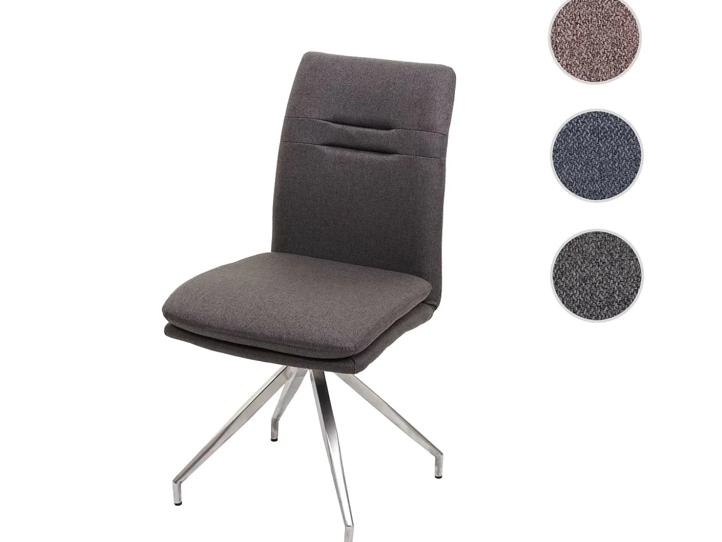 Silla de comedor MCW-H70, gris-marrón
