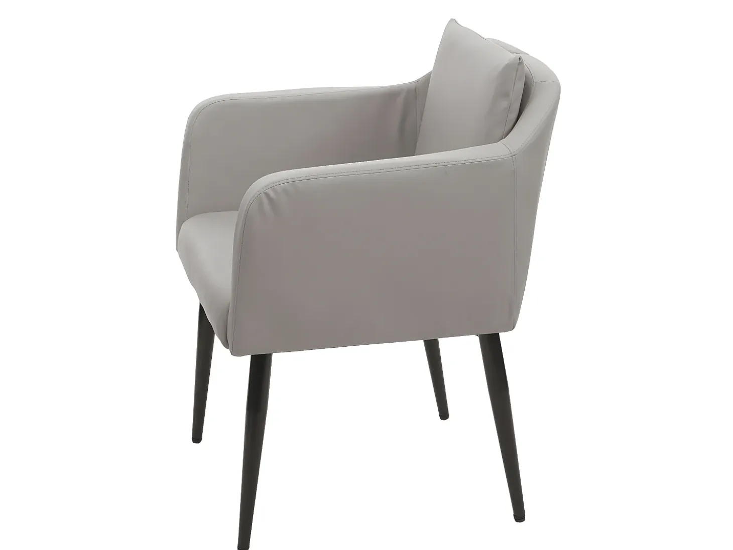 Silla de comedor MCW-H93, polipiel gris topo