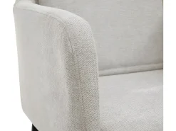 Silla de comedor MCW-H93, tela/textil crema-beige