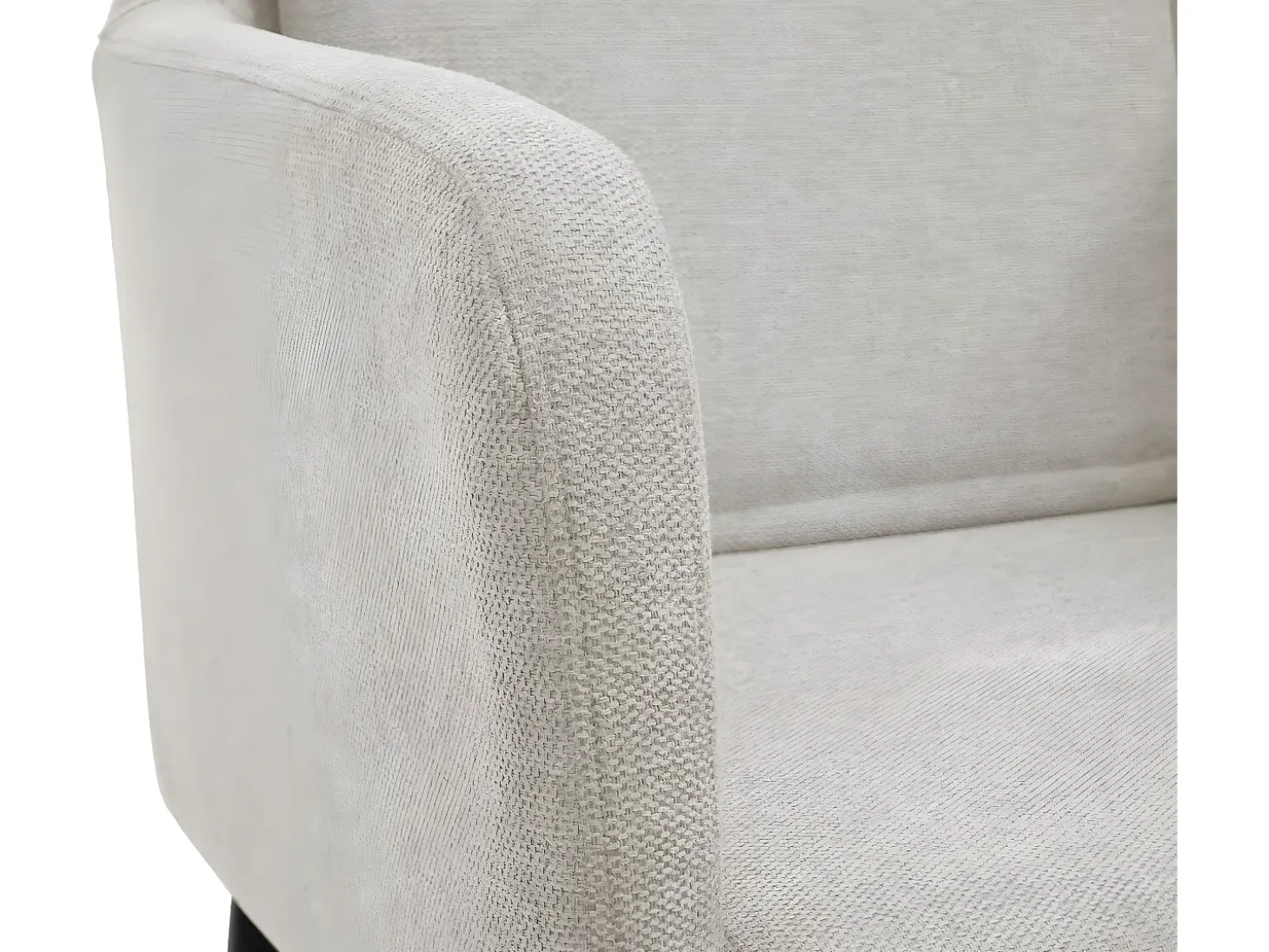 Silla de comedor MCW-H93, tela/textil crema-beige