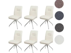 Silla de comedor MCW-H70 (juego de 6), crema-beige