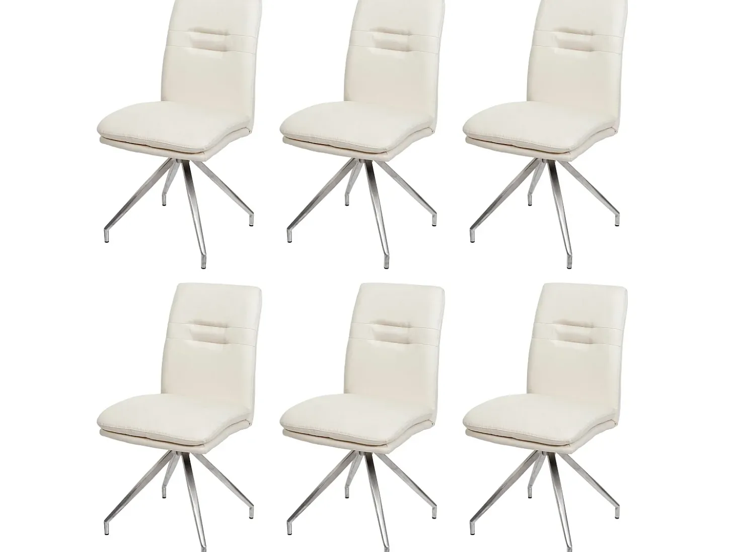 Silla de comedor MCW-H70 (juego de 6), crema-beige