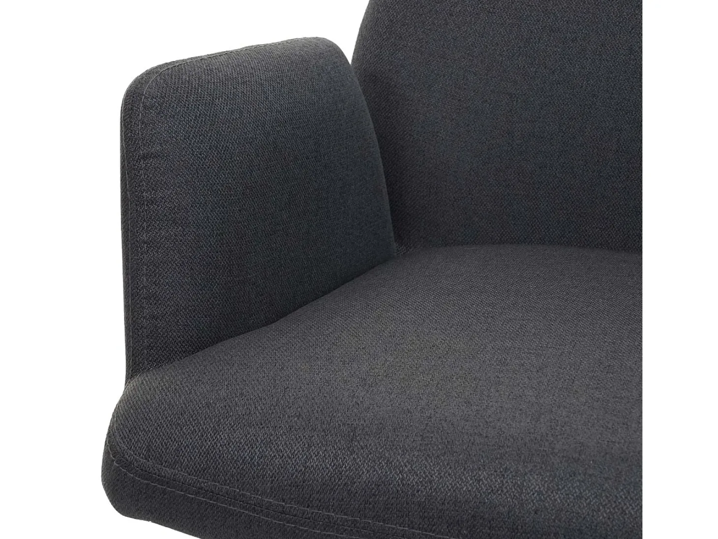 Silla de comedor MCW-H71 (juego de 6) giratoria, gris oscuro