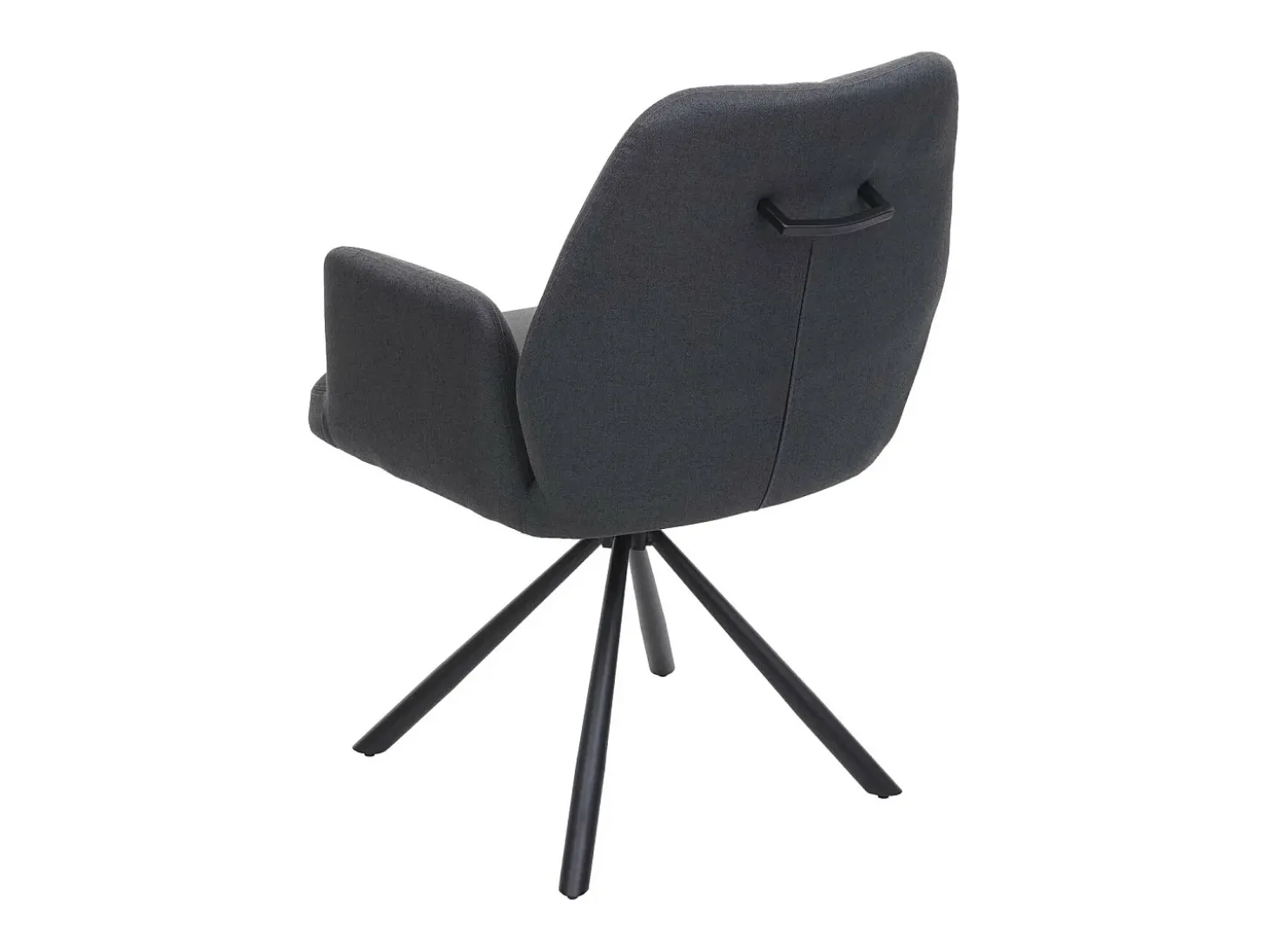 Silla de comedor MCW-H71 (juego de 6) giratoria, gris oscuro