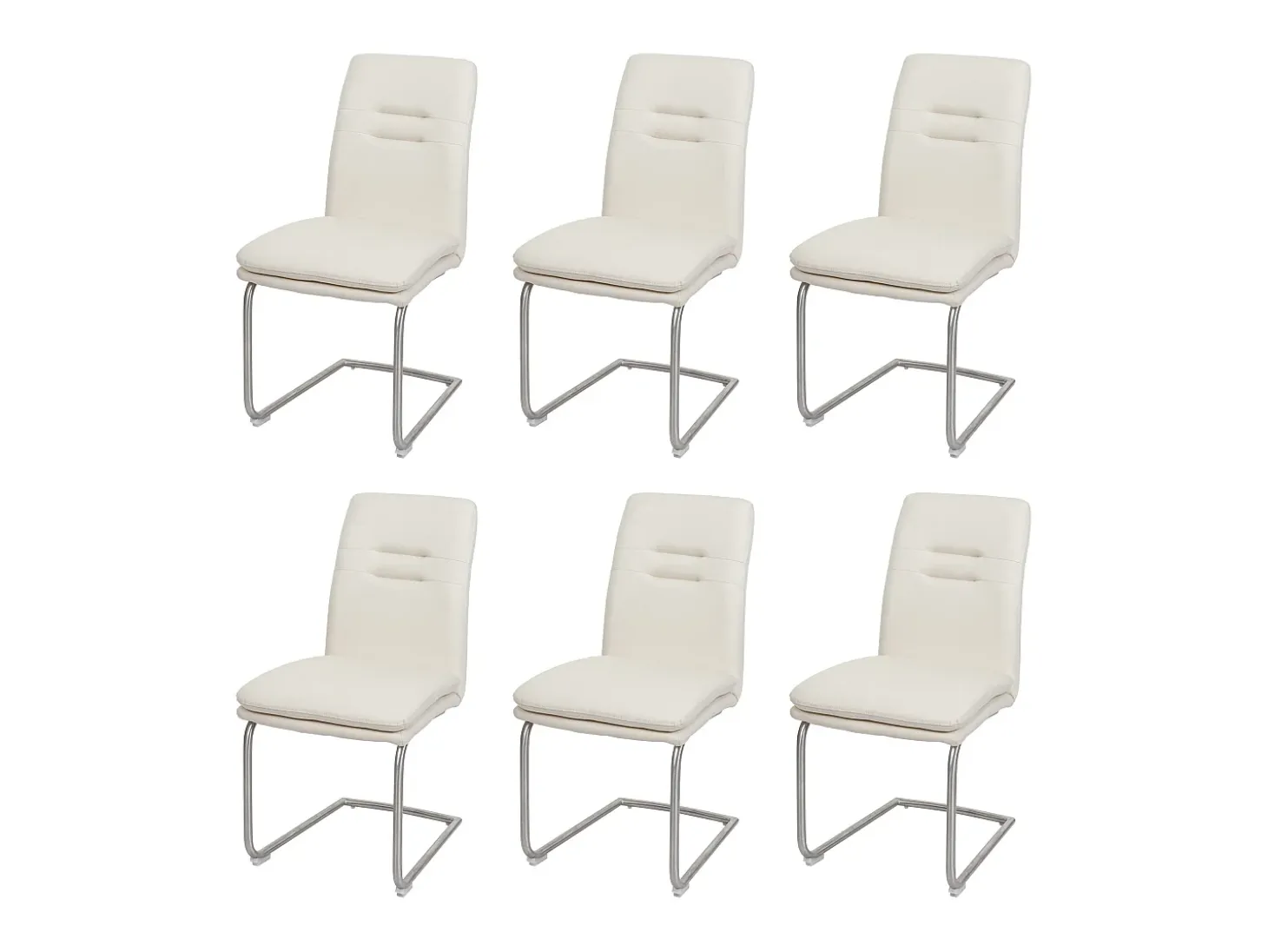 Silla de comedor MCW-H70 (juego de 6), crema-beige