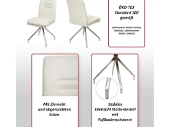 Silla de comedor MCW-H70 (juego de 6), marrón