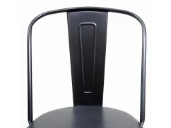 Silla de comedor MCW-H10e (juego de 4), negro-gris