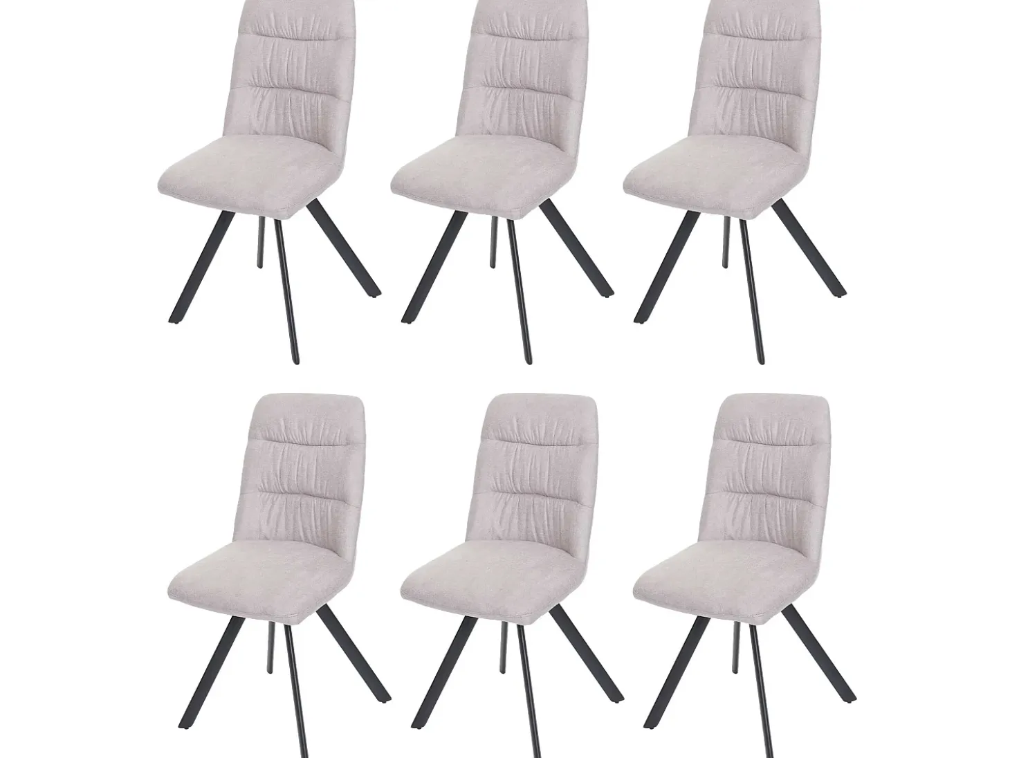 Silla de comedor MCW-J69 (juego de 6), crema-beige