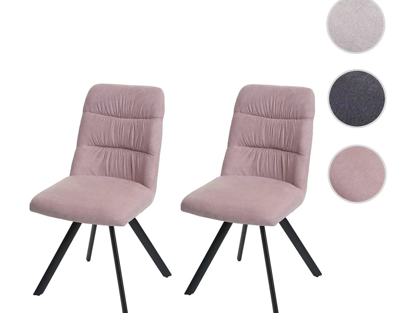 Silla de comedor MCW-J69 (set de 2), rosa