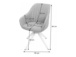 Silla de comedor MCW-K27, gris oscuro