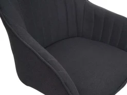 Silla de comedor MCW-K27, gris oscuro
