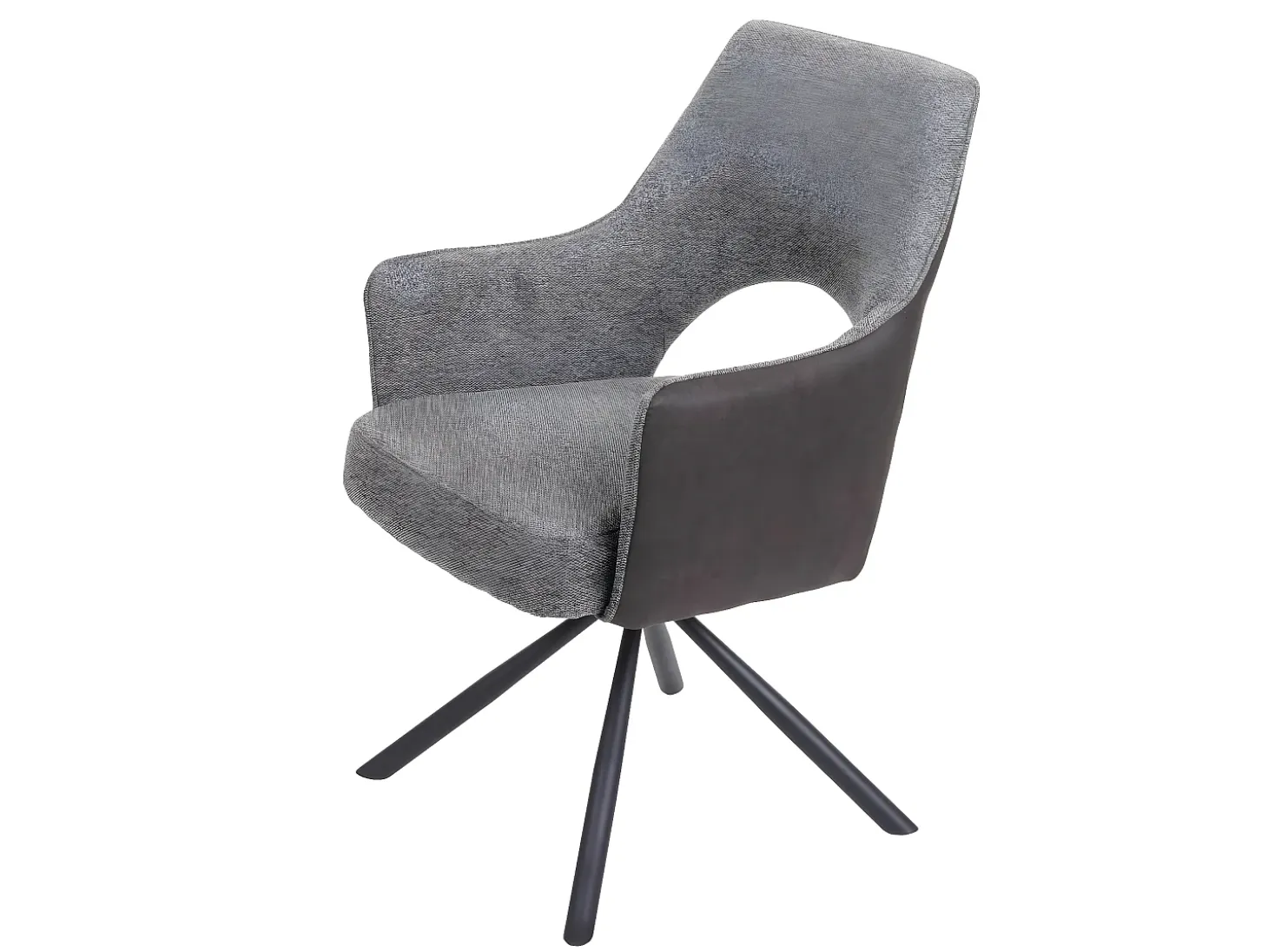 Silla de comedor MCW-K3, gris-gris oscuro