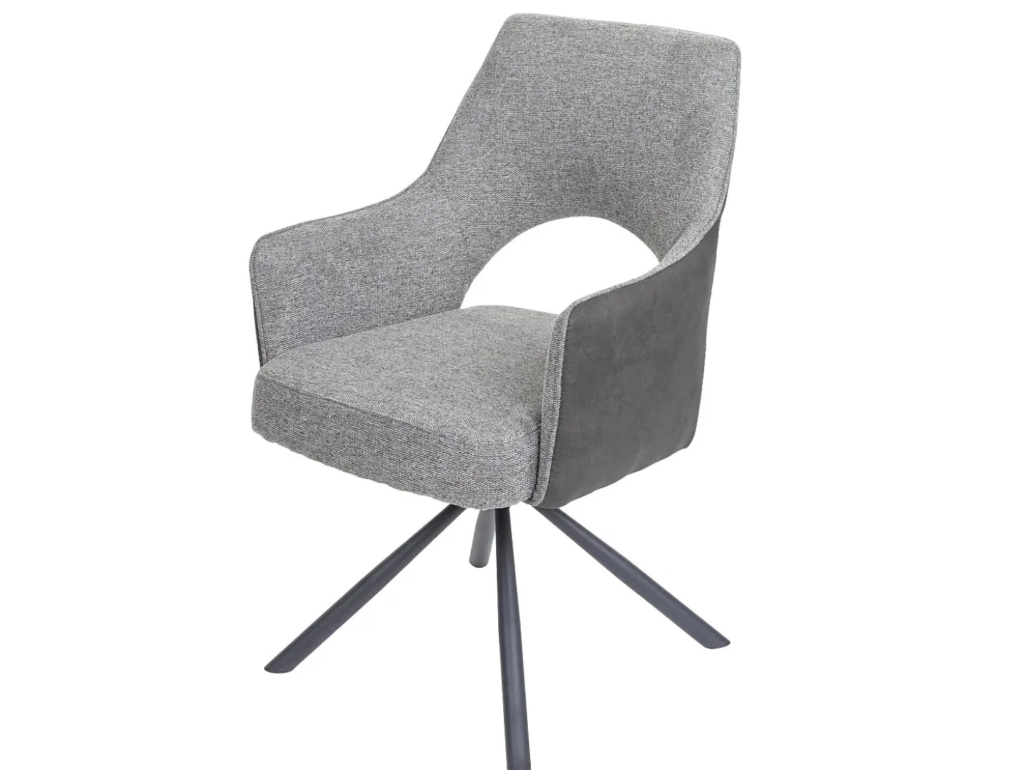 Silla de comedor MCW-K3, gris-gris oscuro