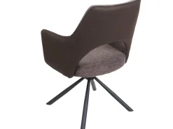 Silla de comedor MCW-K3, marrón-marrón oscuro