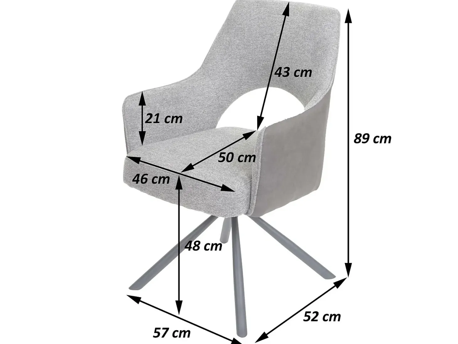 Silla de comedor MCW-K3, marrón-marrón oscuro