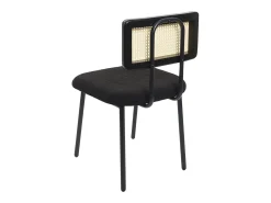 Silla de comedor MCW-K88 (juego de 6), tela/textil negro