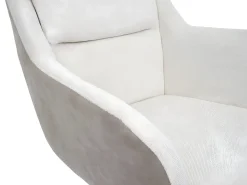 Silla de comedor MCW-K33 (juego de 6), polipiel, crema