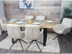 Silla de comedor MCW-K32 (juego de 6), crema-beige