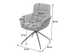 Silla de comedor MCW-K32 (juego de 6), crema-beige