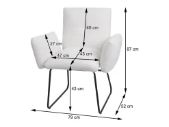 Silla de comedor MCW-K34 (juego de 6), marrón