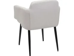 Silla de comedor MCW-L13, crema-blanco