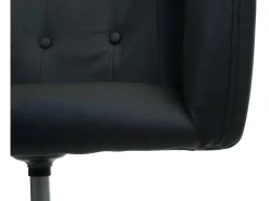 Silla de comedor MCW-L92, piel sintética negra
