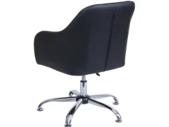 Silla de comedor MCW-L92, piel sintética negra