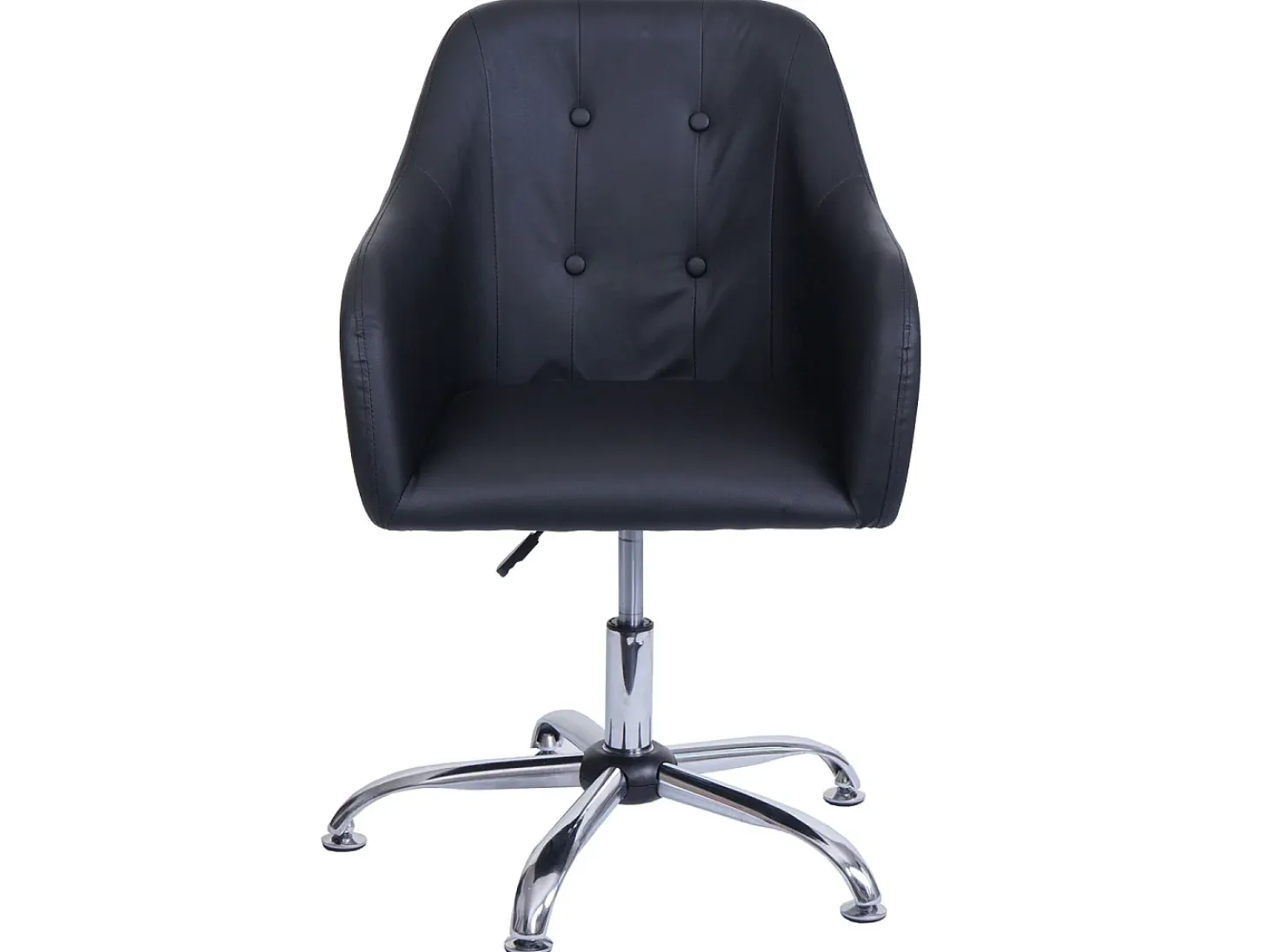 Silla de comedor MCW-L92, piel sintética negra