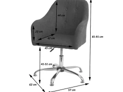 Silla de comedor MCW-L92, piel sintética negra