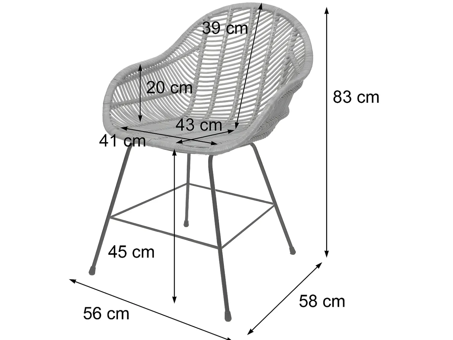 Silla de comedor MCW-M28 (juego de 6)