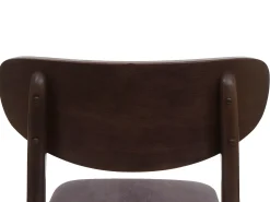 Silla de comedor MCW-M59 (juego de 6), estructura oscura, topo