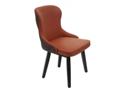Silla de comedor MCW-M60 (juego de 6), terracota-marrón