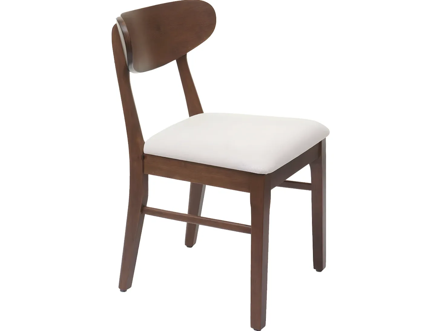 Silla de comedor MCW-M59 (set de 2), estructura oscura, crema