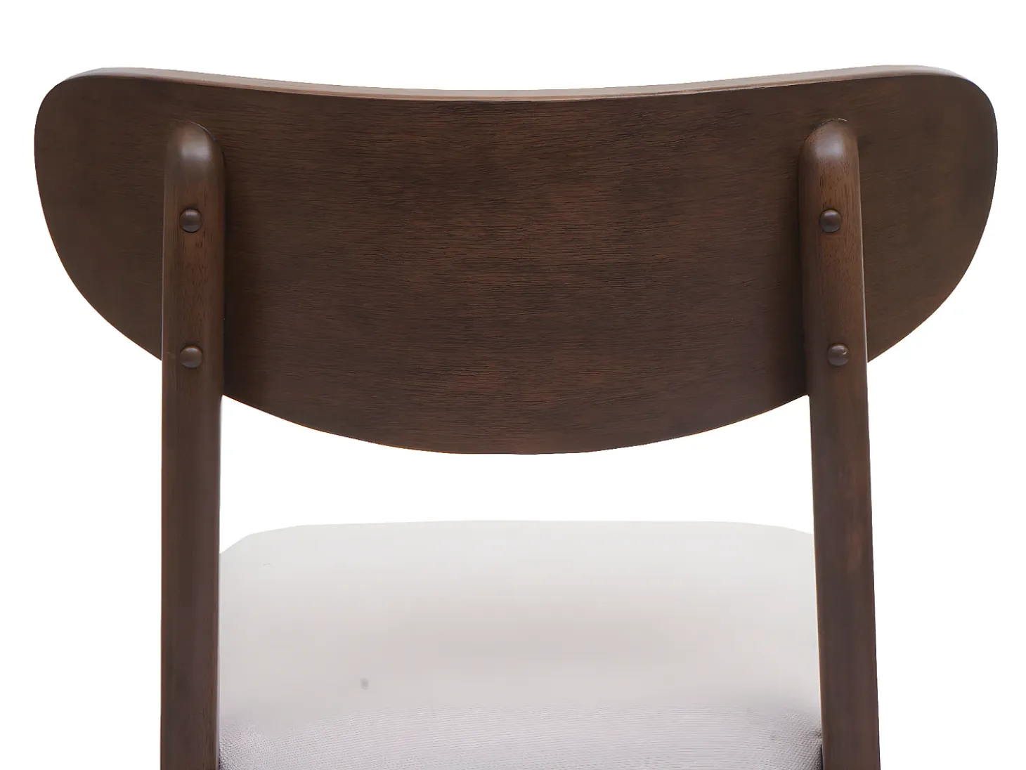 Silla de comedor MCW-M59 (set de 2), estructura oscura, crema