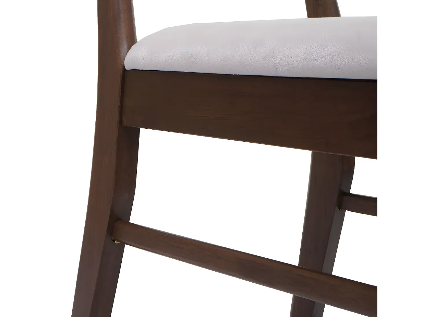 Silla de comedor MCW-M59 (set de 2), estructura oscura, crema